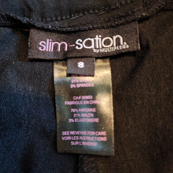 Slim-Sation by Multiples Black Sports Skort Women's Size 8 - Picture 5 of 5